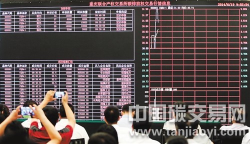 重慶碳排放權交易正式開市，不足半小時內迅速達成16筆交易